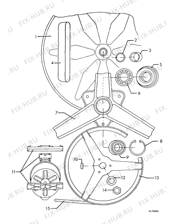 Взрыв-схема стиральной машины Zanker 471 - Схема узла Pulley